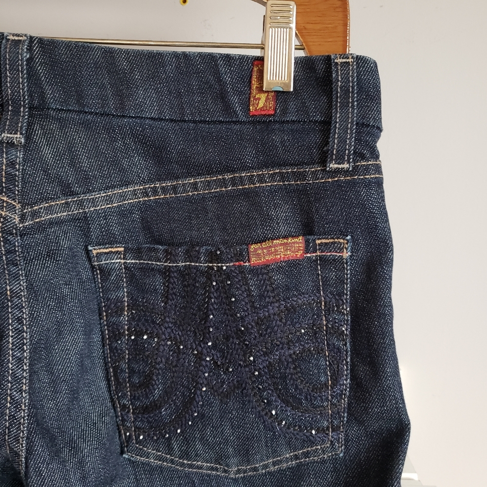 7 For All Mankind 'A Pocket' Dark Wash Bootcut Jeans Size 28